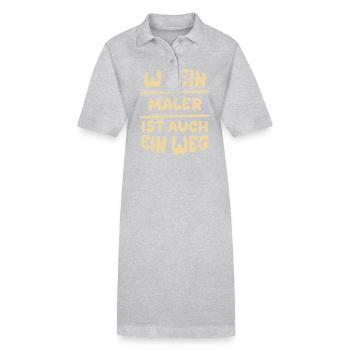 Painter as painter - Stanley/Stella PAIGER Organic Women’s Polo Dress - heather grey - Front