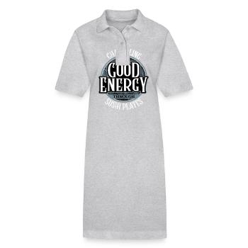 Channeling Good Energy Through Sushi Plates - Stanley/Stella PAIGER Organic Women’s Polo Dress - heather grey - Front