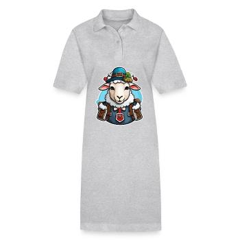 Lederhosen / Animal / Traditional costume / Tradition / Sheep - Stanley/Stella PAIGER Organic Women’s Polo Dress - heather grey - Front