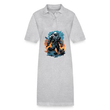 Apocalypse / Apocalypse / Destruction / Anarchie - Robe polo bio PAIGER Stanley/Stella Femme - gris chiné - Devant