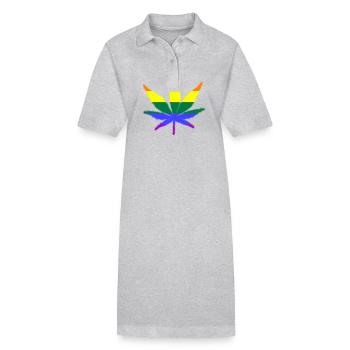lgbt, love is love, csd, pride - Stanley/Stella Frauen Bio-Polokleid PAIGER - Grau meliert - Vorne