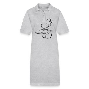 Bester Vater und Sohn illustration - Stanley/Stella Frauen Bio-Polokleid PAIGER - Grau meliert - Vorne