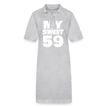 Doux 59 - Robe polo bio PAIGER Stanley/Stella Femme - gris chiné - Devant
