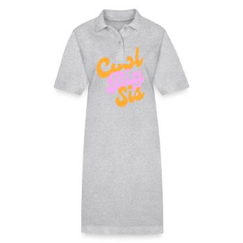 cool big sis - Stanley/Stella Frauen Bio-Polokleid PAIGER - Grau meliert - Vorne
