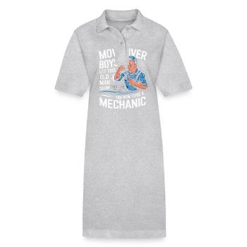 Mechanic Mechanic Workshop - Stanley/Stella PAIGER Organic Women’s Polo Dress - heather grey - Front