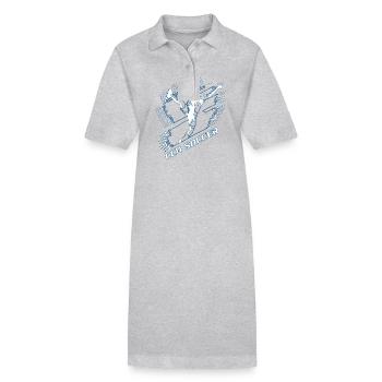 Soccer I Love Playing Soccer - Stanley/Stella PAIGER Organic Women’s Polo Dress - heather grey - Front