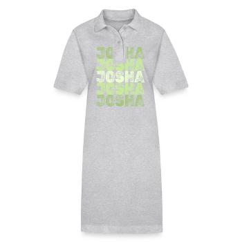 Josha dans le rôle de Josha - Robe polo bio PAIGER Stanley/Stella Femme - gris chiné - Devant