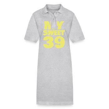 Age 39 - Stanley/Stella PAIGER Organic Women’s Polo Dress - heather grey - Front