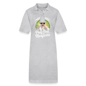 Papst und Margarita - Stanley/Stella Frauen Bio-Polokleid PAIGER - Grau meliert - Vorne