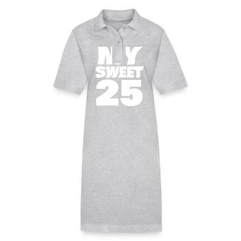 Age 25 - Stanley/Stella PAIGER Organic Women’s Polo Dress - heather grey - Front