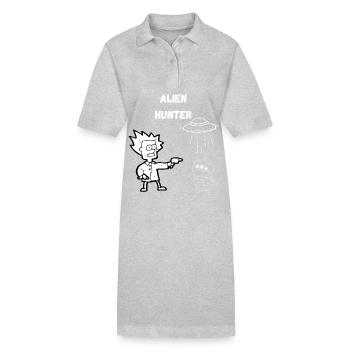Alien Hunter 1.0 - Stanley/Stella PAIGER Organic Women’s Polo Dress - heather grey - Front