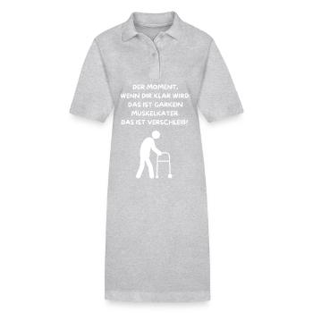 DER MOMENT WENN DIR KLAR WIRD, DASS MAN ALT IST 2 - Stanley/Stella Frauen Bio-Polokleid PAIGER - Grau meliert - Vorne