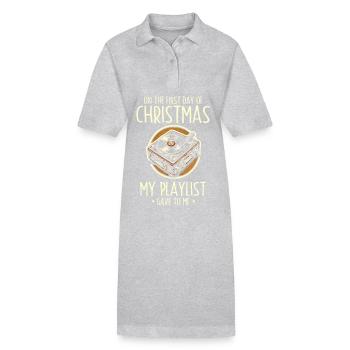 On Christmas Day I received playlist music - Stanley/Stella PAIGER Organic Women’s Polo Dress - heather grey - Front