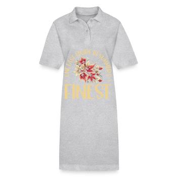 Letztes Wirbel Besten, Einladenden Herbstsitzung - Stanley/Stella Frauen Bio-Polokleid PAIGER - Grau meliert - Vorne