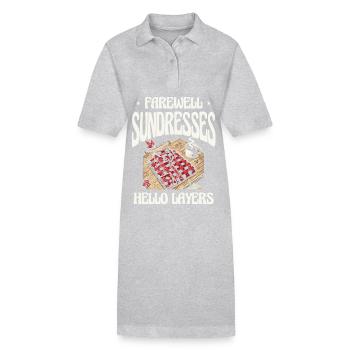Abschiedssondresse Hallo Schichten Herbstmodie - Stanley/Stella Frauen Bio-Polokleid PAIGER - Grau meliert - Vorne