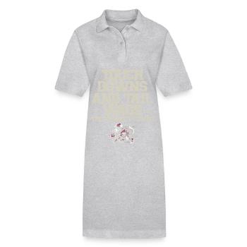 Touchdowns and Tailwags, La combinaison, Football - Robe polo bio PAIGER Stanley/Stella Femme - gris chiné - Devant