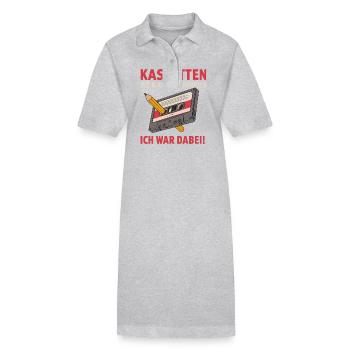 Funny Funny Funny Saying Funny Clothing - Stanley/Stella PAIGER Organic Women’s Polo Dress - heather grey - Front