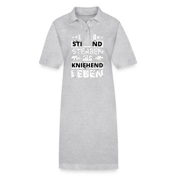 Lieber stehend sterben - Stanley/Stella Frauen Bio-Polokleid PAIGER - Grau meliert - Vorne