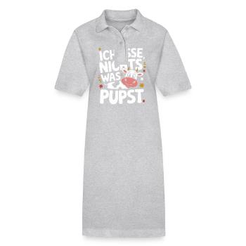 Vegetarian Vegan Animal Welfare Animal Rights Veggie - Stanley/Stella PAIGER Organic Women’s Polo Dress - heather grey - Front