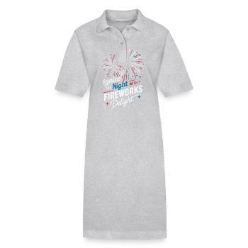 Pyrotechniker Feuerwerk Pyrotechnik - Stanley/Stella Frauen Bio-Polokleid PAIGER - Grau meliert - Vorne