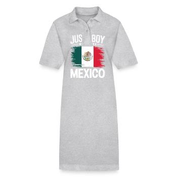 Mexique Mexique Mexicain Espagnol - Robe polo bio PAIGER Stanley/Stella Femme - gris chiné - Devant