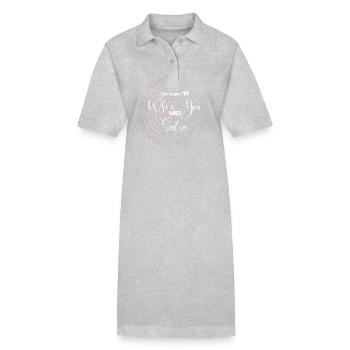 Danseuse de salsa Danseuse - Robe polo bio PAIGER Stanley/Stella Femme - gris chiné - Devant