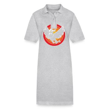 Papillon de nuit - Robe polo bio PAIGER Stanley/Stella Femme - gris chiné - Devant