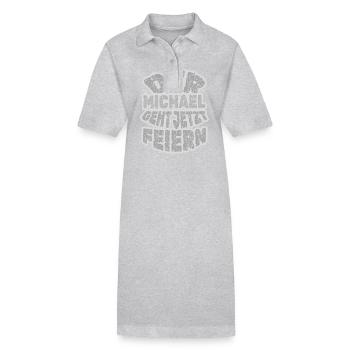 Geschenk für Michael - Stanley/Stella Frauen Bio-Polokleid PAIGER - Grau meliert - Vorne