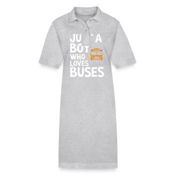 Bus Chauffeur d’autobus Autobus scolaire - Robe polo bio PAIGER Stanley/Stella Femme - gris chiné - Devant