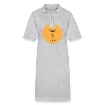 Jiu Jitsu Selbstverteidigung - Stanley/Stella Frauen Bio-Polokleid PAIGER - Grau meliert - Vorne