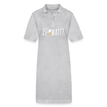 Möwe - Is Watt? - Nordsee - Geschenk - Stanley/Stella Frauen Bio-Polokleid PAIGER - Grau meliert - Vorne