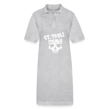 SAINT-PAULI - Robe polo bio PAIGER Stanley/Stella Femme - gris chiné - Devant