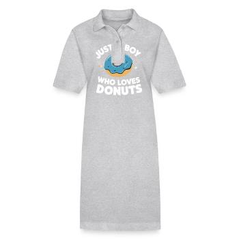 Donut Donuts Candy Bagel - Stanley/Stella PAIGER Organic Women’s Polo Dress - heather grey - Front