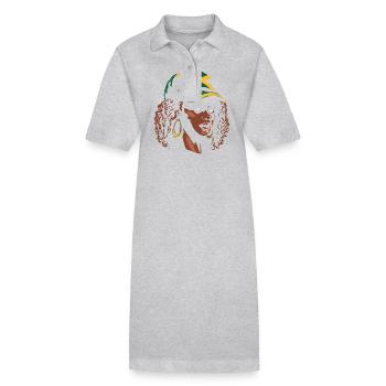 Afro-Américains Afrique - Robe polo bio PAIGER Stanley/Stella Femme - gris chiné - Devant