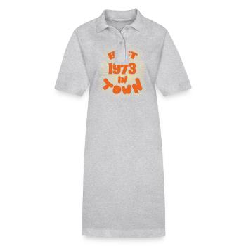 en 1973 - Robe polo bio PAIGER Stanley/Stella Femme - gris chiné - Devant