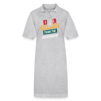 Amputation Disability - Stanley/Stella PAIGER Organic Women’s Polo Dress - heather grey - Front