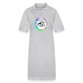 Schulbus schule Bunt - Stanley/Stella Frauen Bio-Polokleid PAIGER - Grau meliert - Vorne