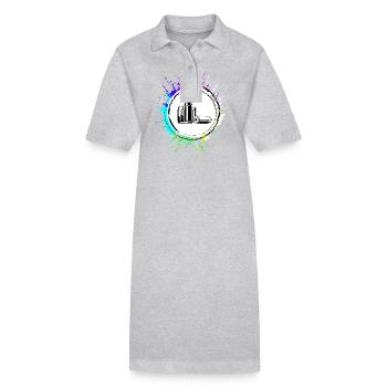 Patrone Icon symbol - Stanley/Stella Frauen Bio-Polokleid PAIGER - Grau meliert - Vorne