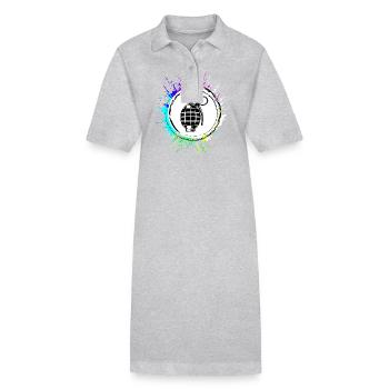 Icône d’arme grenade - Robe polo bio PAIGER Stanley/Stella Femme - gris chiné - Devant