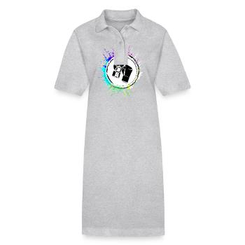 Symbole des gants de boxe - Robe polo bio PAIGER Stanley/Stella Femme - gris chiné - Devant