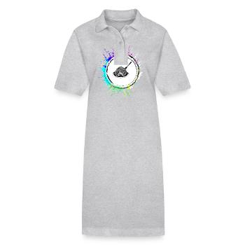 Spaghetti symbol - Stanley/Stella Frauen Bio-Polokleid PAIGER - Grau meliert - Vorne