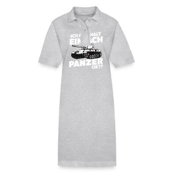 Panzer Kampfpanzer Panzerkampfwagen Panzerfahrer - Stanley/Stella Frauen Bio-Polokleid PAIGER - Grau meliert - Vorne