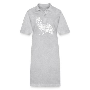 Falken Vogel Vögel - Stanley/Stella Frauen Bio-Polokleid PAIGER - Grau meliert - Vorne