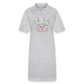 Beste Omi Mutti - Stanley/Stella Frauen Bio-Polokleid PAIGER - Grau meliert - Vorne