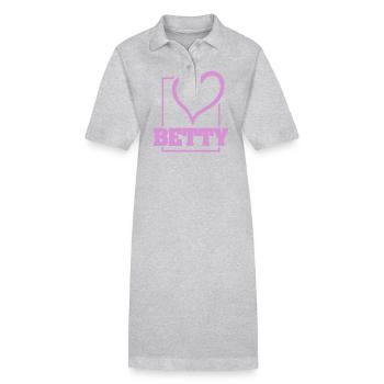Betty as Bachelorette - Stanley/Stella PAIGER Organic Women’s Polo Dress - heather grey - Front