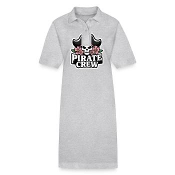 Pirat Piraten Fasching Halloween - Stanley/Stella Frauen Bio-Polokleid PAIGER - Grau meliert - Vorne