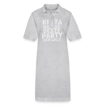 Destination de vacances Crète - Robe polo bio PAIGER Stanley/Stella Femme - gris chiné - Devant