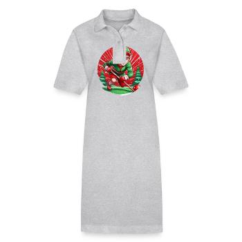Weihnachtself Feldhockey - Stanley/Stella Frauen Bio-Polokleid PAIGER - Grau meliert - Vorne