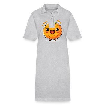 Funny Cheese Ball Bande dessinée - Robe polo bio PAIGER Stanley/Stella Femme - gris chiné - Devant