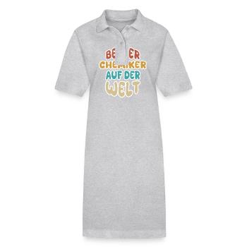 Gift for Chemist - Stanley/Stella PAIGER Organic Women’s Polo Dress - heather grey - Front